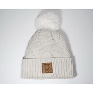 Pokémon Pikachu Ivory Knit Beanie Hat Pom-Pom Anime Cartoon Winter One Size